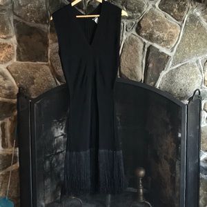 Black Bandage Fringe Dress